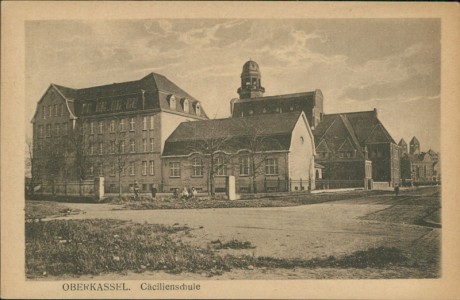 Alte Ansichtskarte Düsseldorf-Oberkassel, Cäcilienschule
