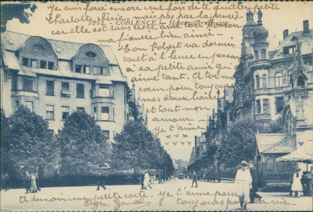 Alte Ansichtskarte Koblenz, Hohenzollernstrasse