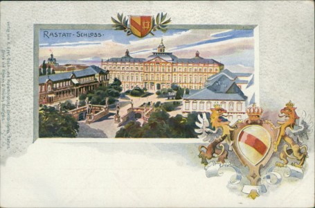 Alte Ansichtskarte Rastatt, Schloss