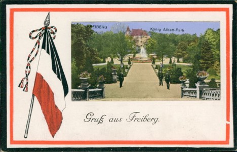 Alte Ansichtskarte Freiberg, König Albert-Park