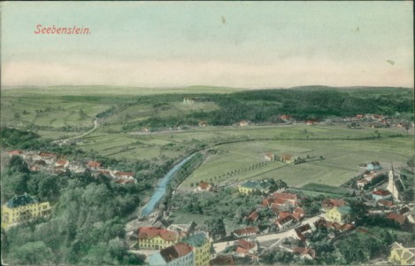 Alte Ansichtskarte Seebenstein, Panorama