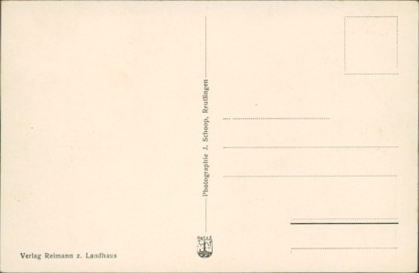 Adressseite der Ansichtskarte Ricketwil (Winterthur), Unter-Ricketwil, Restaurant Landhaus, Ober-Ricketwil, Gartenwirtschaft z. Landhaus