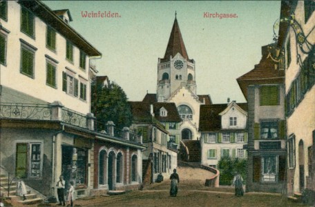 Alte Ansichtskarte Weinfelden, Kirchgasse