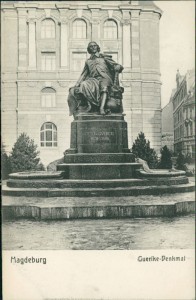 Alte Ansichtskarte Magdeburg, Guericke-Denkmal