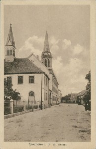 Alte Ansichtskarte Sinzheim i. B., St. Vinzenz