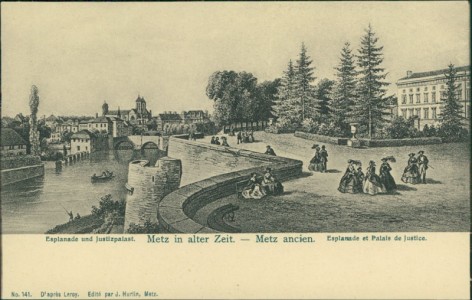 Alte Ansichtskarte Metz ancien, Esplanade et Palais de Justice