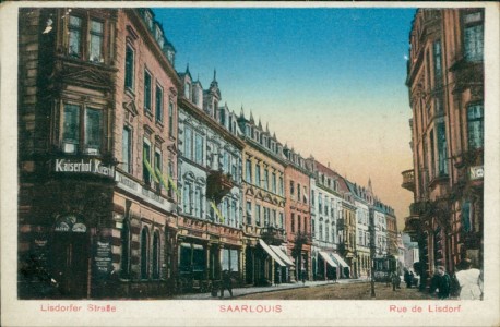 Alte Ansichtskarte Saarlouis, Lisdorfer Straße, Rue de Lisdorf