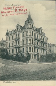 Alte Ansichtskarte Wiesbaden, Hotel "Imperial"