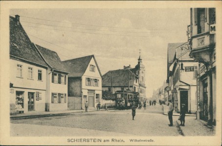 Alte Ansichtskarte Wiesbaden-Schierstein, Wilhelmstraße