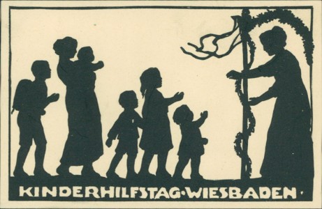 Alte Ansichtskarte Wiesbaden, Kinderhilfstag
