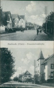Alte Ansichtskarte Haßloch, Eisenbahnstraße
