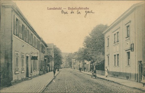 Alte Ansichtskarte Landstuhl, Bahnhofstraße