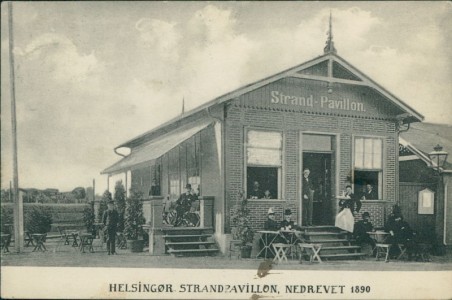 Alte Ansichtskarte Helsingør, Strandpavillon, Nedrevet 1890