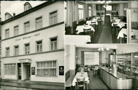 Alte Ansichtskarte Bad Ems, Hotel Wiener-Hof (rückseitig Klebereste mittig)