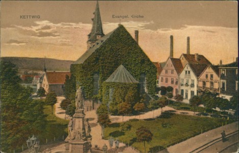 Alte Ansichtskarte Kettwig (Essen), Evangel. Kirche