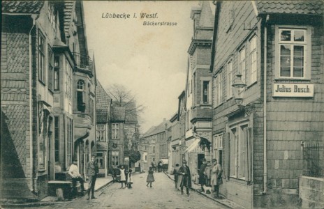 Alte Ansichtskarte Lübbecke, Bäckerstrasse