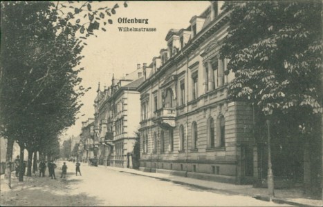 Alte Ansichtskarte Offenburg, Wilhelmstrasse