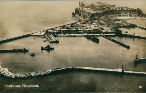 Alte Ansichtskarte Helgoland, Hafen