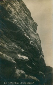 Alte Ansichtskarte Helgoland, Der weltberühmte Lummenfelsen