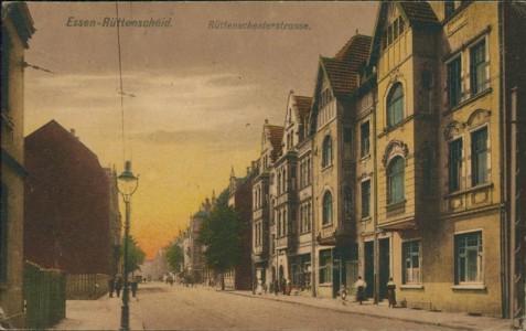 Alte Ansichtskarte Essen-Rüttenscheid, Rüttenscheiderstrasse