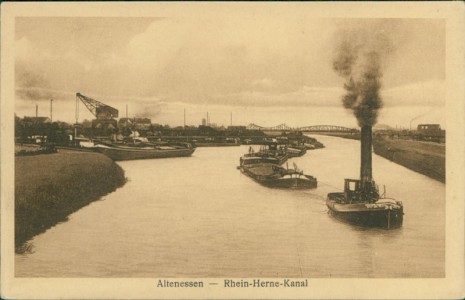 Alte Ansichtskarte Essen-Altenessen, Rhein-Herne-Kanal