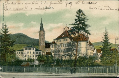 Alte Ansichtskarte Bad Urach, Teilansicht