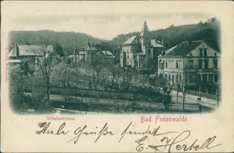 Alte Ansichtskarte Bad Freienwalde (Oder), Wilhelmstrasse