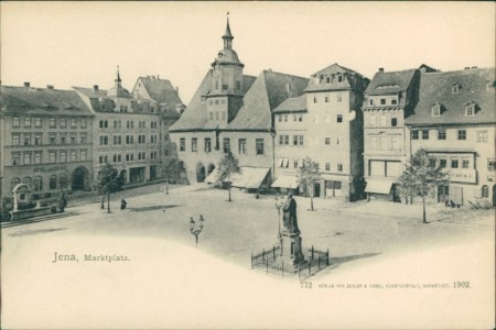 Alte Ansichtskarte Jena, Marktplatz