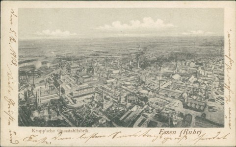 Alte Ansichtskarte Essen, Krupp'sche Gussstahlfabrik
