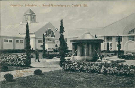 Alte Ansichtskarte Krefeld, Gewerbe-, Industrie- u. Kunst-Ausstellung 1911