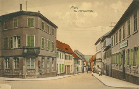 Alte Ansichtskarte Alzey, St. Georgenstraße