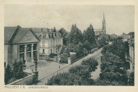 Alte Ansichtskarte Müllheim, Werderstrasse