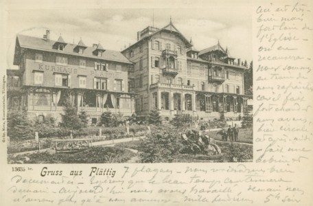 Alte Ansichtskarte Bühl, Gruss aus Plättig, Kurhaus