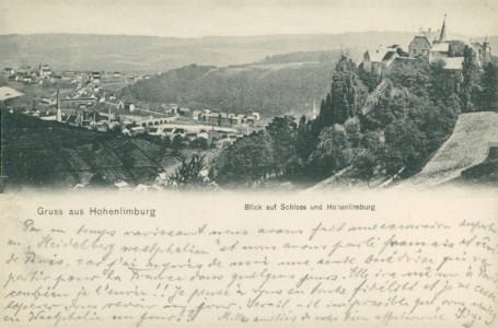 Alte Ansichtskarte Hagen-Hohenlimburg, Blick auf Schloss und Hohenlimburg