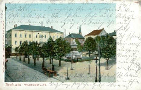 Alte Ansichtskarte Bochum, Wilhelmsplatz