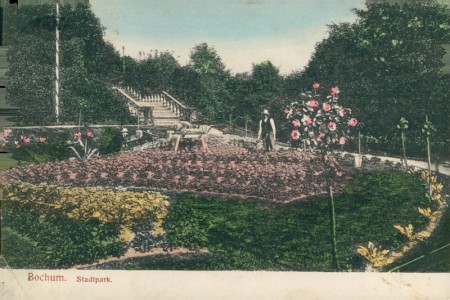 Alte Ansichtskarte Bochum, Stadtpark