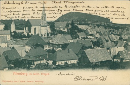 Alte Ansichtskarte Altenberg im sächs. Erzgeb., Gesamtansicht
