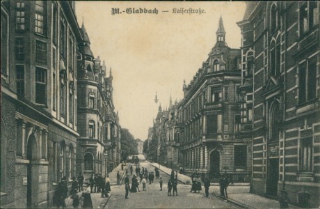 Alte Ansichtskarte Mönchengladbach, Kaiserstraße