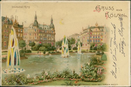 Alte Ansichtskarte Gruss aus Köln, Deutscher Ring