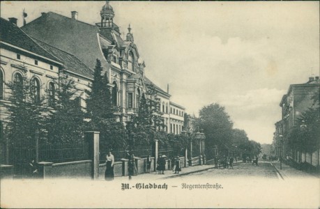 Alte Ansichtskarte Mönchengladbach, Regentenstraße
