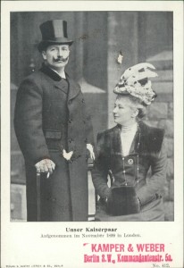 Alte Ansichtskarte Kaiser Wilhelm II mit Kaiserin Auguste Victoria, Unser Kaiserpaar aufgenommen im November 1899 in London