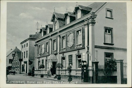 Alte Ansichtskarte Hermeskeil, Hotel zur Post, Inh.: Fritz Gard