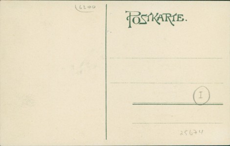 Adressseite der Ansichtskarte Wiesbaden, Ausstellung 1909. Hauptgewerbehalle
