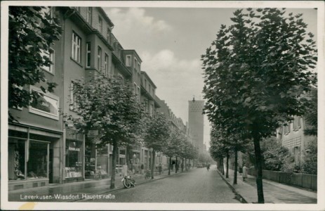 Alte Ansichtskarte Leverkusen-Wiesdorf, Hauptstraße