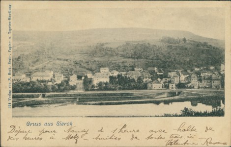 Alte Ansichtskarte Sierck-les-Bains, Panorama