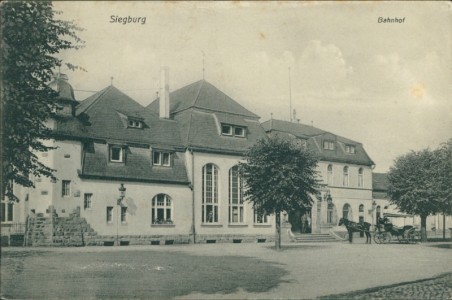 Alte Ansichtskarte Siegburg, Bahnhof