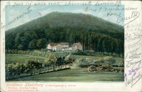 Alte Ansichtskarte Bad Honnef, Forsthaus Löwenburg im Siebengebirge b. Honnef