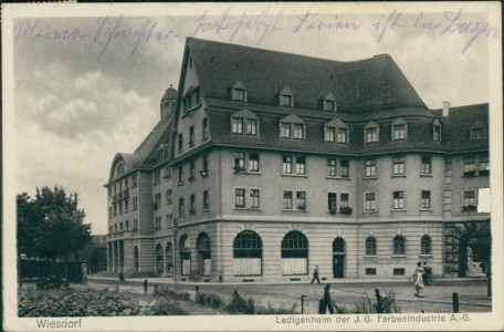 Alte Ansichtskarte Leverkusen-Wiesdorf, Ledigenheim der I. G. Farbenindustrie A.-G.