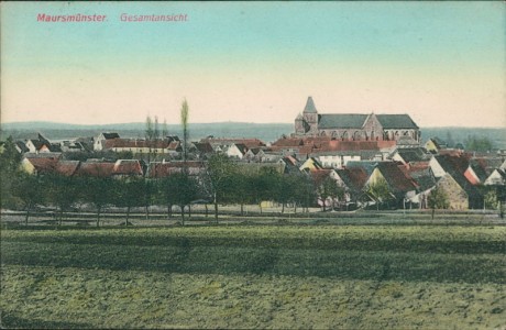 Alte Ansichtskarte Maursmünster / Marmoutier, Gesamtansicht