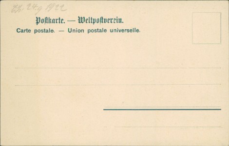 Adressseite der Ansichtskarte Diedolshausen / Le Bonhomme, Restauration au soleil Ludwig Andauer